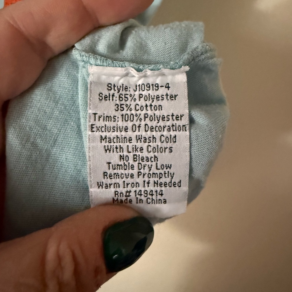 Johnny Was Amaris Everyday Embroidered Short-Sleeve Tee, Light Blue, size XL - Picture 6 of 12